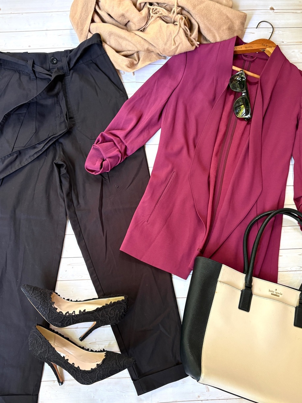 Babaton fluid open front blazer